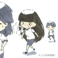 力戦奮闘（りきせんふんとう）を表すイラスト