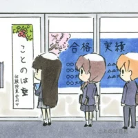 桃李満門（とうりまんもん）を表すイラスト