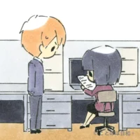 直立不動（ちょくりつふどう）を表すイラスト