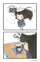 鏡は女の魂（かがみはおんなのたましい）を表すイラスト