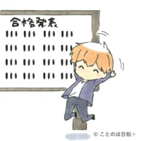 有頂天外（うちょうてんがい）を表すイラスト